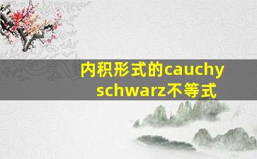 内积形式的cauchy schwarz不等式